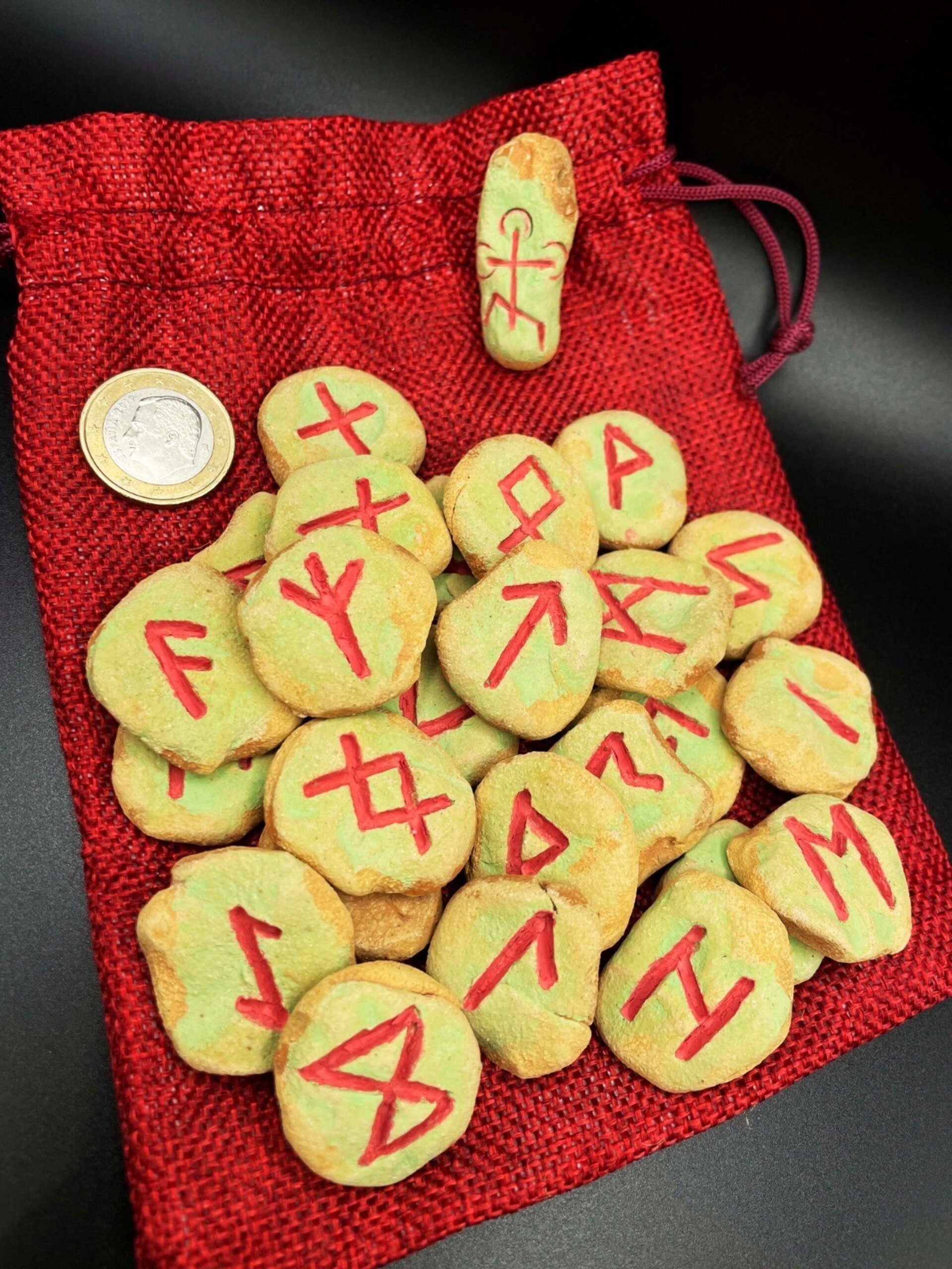 Juego de Runas de cerámica artesanal. Tarot vikingo - 3